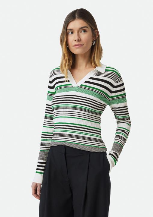 Image du produit Comma Strickpullover Elastischer Slim-Fit-Pullover mit Polokragen (36)