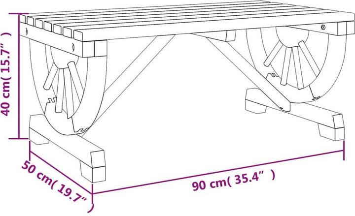 Actual product image vidaXL Garden coffee table