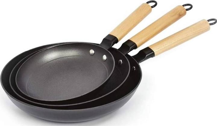 Evok Qulinart by Brandt 173-400 Pfannen-Set 3teilig (Bratpfanne, Pfannenset + Topfset, Aluminiumguss, Gusseisen)