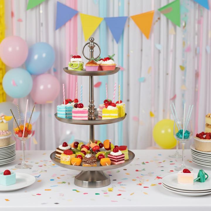 Produktbild Home&Styling 3-Etagen Etagere, 30 x 50 cm, silber