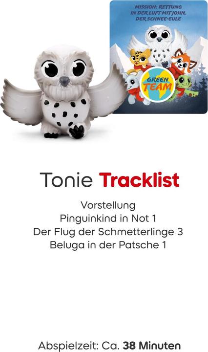 Immagine prodotto Tonies Audiosystem Hörfigur Green Team - Mission Rettung aus der Luft mit John, der Schnee-Eule (Tedesco)