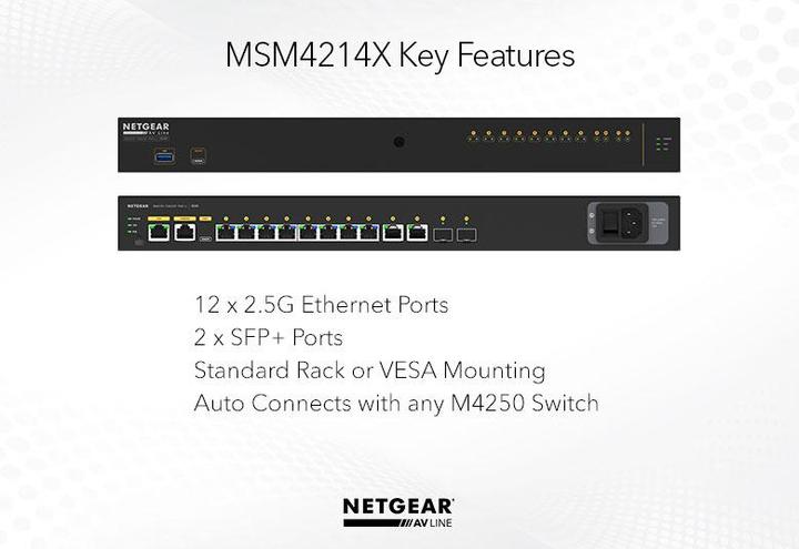 Actual product image Netgear Switch AV Line M4250-12M2XF 14 Port (14 ports)