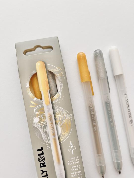 Immagine prodotto Sakura Roller Gelly Clicker (Argento, Bianco, Oro, 3x)