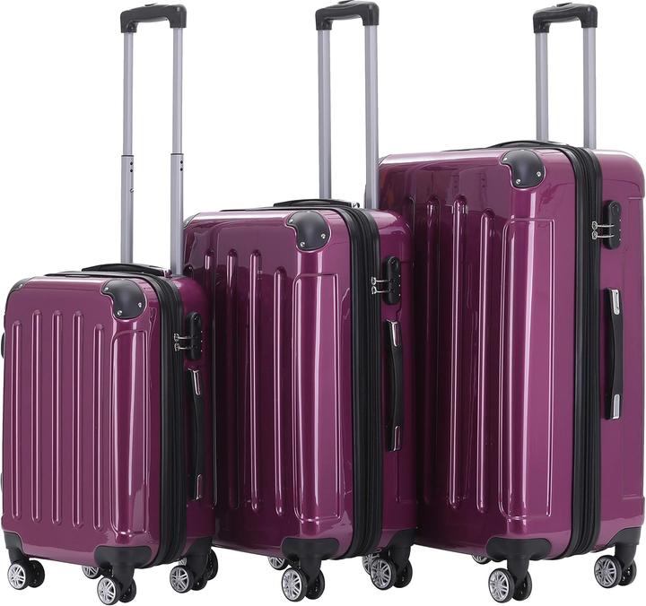 Actual product image Beibye 3-piece hard case set (115 l)