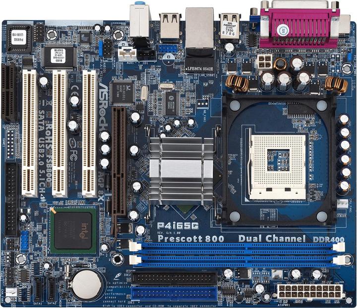Actual product image AsRock P4i65g (Socket 478, Intel 865G, mATX)