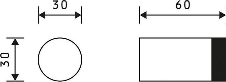 Actual product image Universal Textiles Stainless steel wall door buffer with rubber, length 60mm