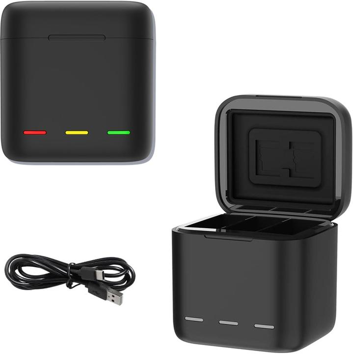Image du produit Telesin Chargeur de batterie et boîte de stockage (Hero 10, Hero 9 Noir)