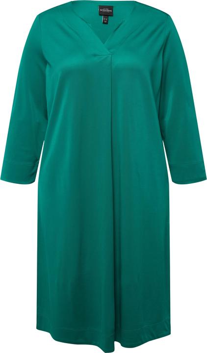Immagine prodotto Ulla Popken Maglia dal taglio lungo in piqué fluente con scollo a tunica e maniche a 3/4 (42, 44)