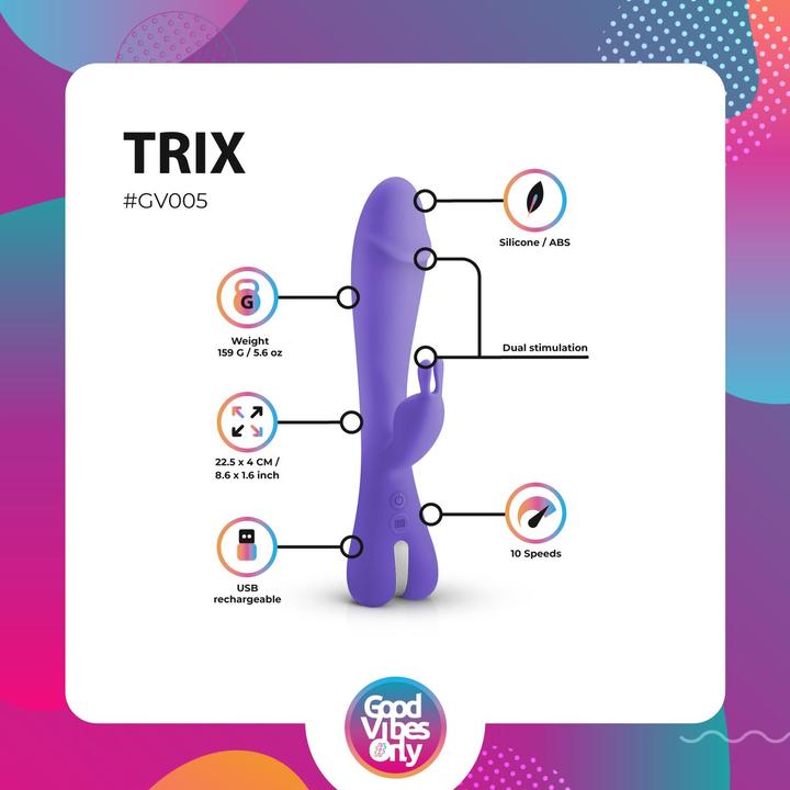 Actual product image Good Vibes Only Trix Rabbit Vibrator