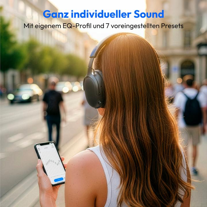 Actual product image Medion LIFE HX-1 Pro Over Ear-Kopfhörer grau (Wireless)