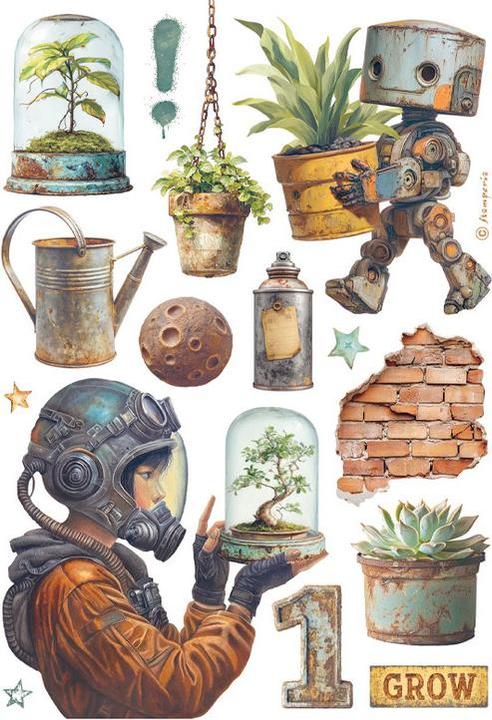 Produktbild Stamperia Washi Pad "A New Beginning", 8 Blatt, A5