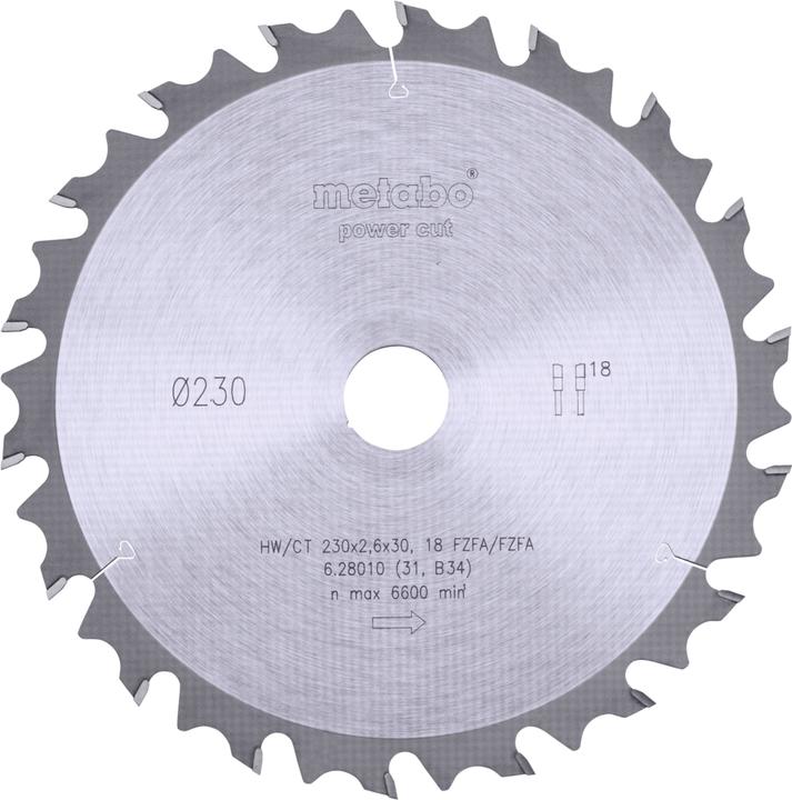 Productafbeelding Metabo Cirkelzaagblad HW/CT x30x26