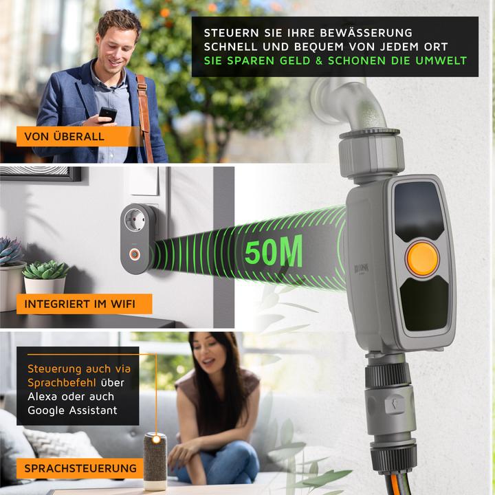 Actual product image Brandson Bewässerungssteuerung, Bewässerungsuhr, automatische Bewässerung, mit Wifi Verbindungssteckdose, App (Irrigation computer)