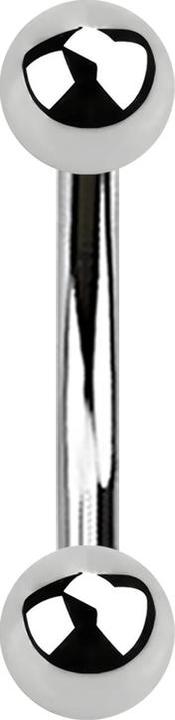 Immagine prodotto Star Piercing Filetto interno a banana argento con due palline (senza ottone, Acciaio chirurgico 316L)