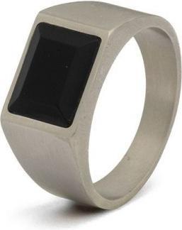 Actual product image Gemini Ring - Titanium - Natural Agate Stone - Gr. 60 (60)