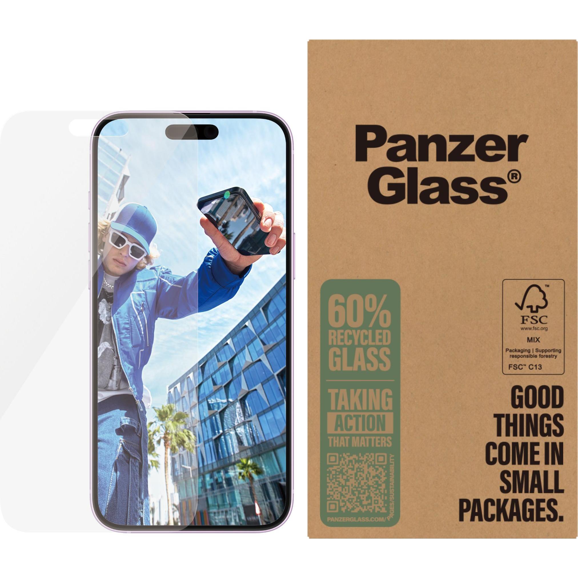 Thumbnail - PanzerGlass Displayschutz iPhone 16 Plus 15 Plus Classic Fit (50 Stück, Apple iPhone 16 Plus), Smartphone Schutzfolie, T...