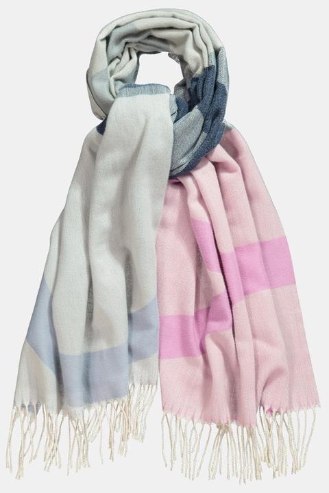 Image du produit Ulla Popken Écharpe Cozy, esprit « colour block », franges
