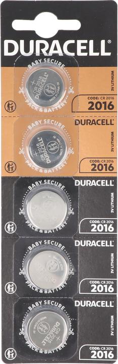 Actual product image Duracell 5 x bateria litowa mini CR2016 DL2016 ECR2016 HSDC (5 pcs., CR2016, 72 mAh)