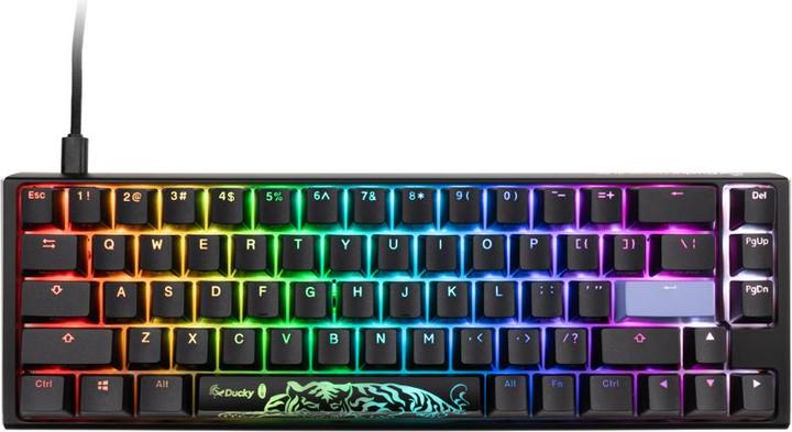 Actual product image Ducky One 3 Classic Black/White SF Gaming Keyboard, RGB LED - MX-Black (US) (USA, Cable)