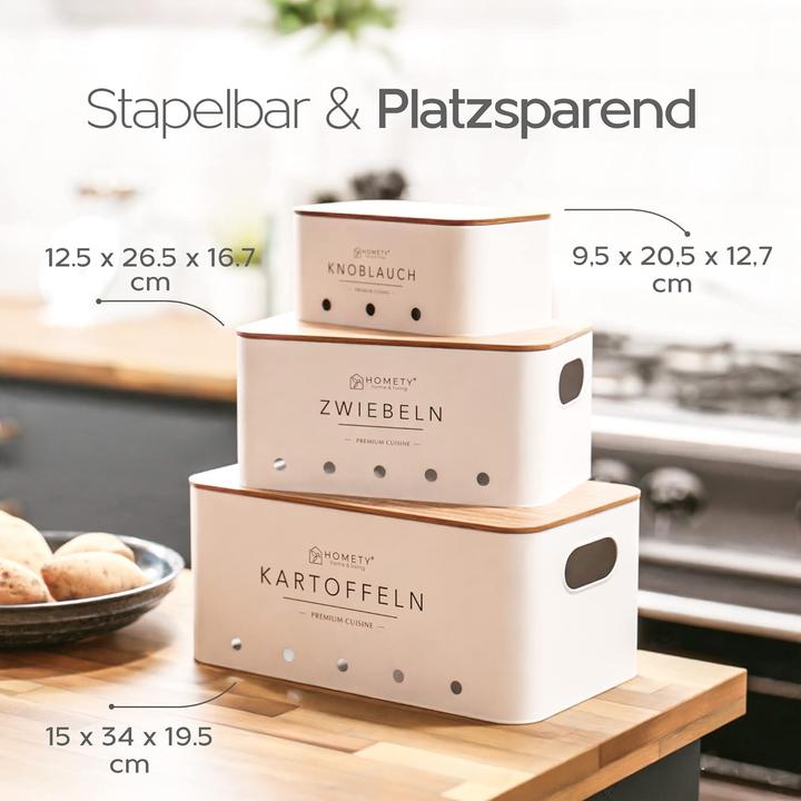 Actual product image Homety Potato, onion & garlic storage box set