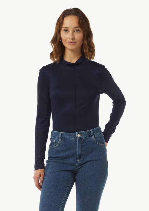 Produktbild Comma T-Shirt Schimmerndes Langarmshirt im Slim Fit (42)