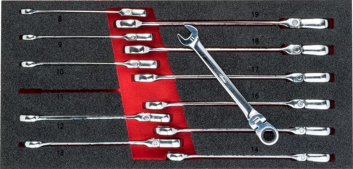 Actual product image Vigor W-INSERT 1/3+ RING-RATCHET-LONG (12 mm, 14 mm, 18 mm, 17 mm, 13 mm, 16 mm, 10 mm, 15 mm, 11 mm, 19 mm)