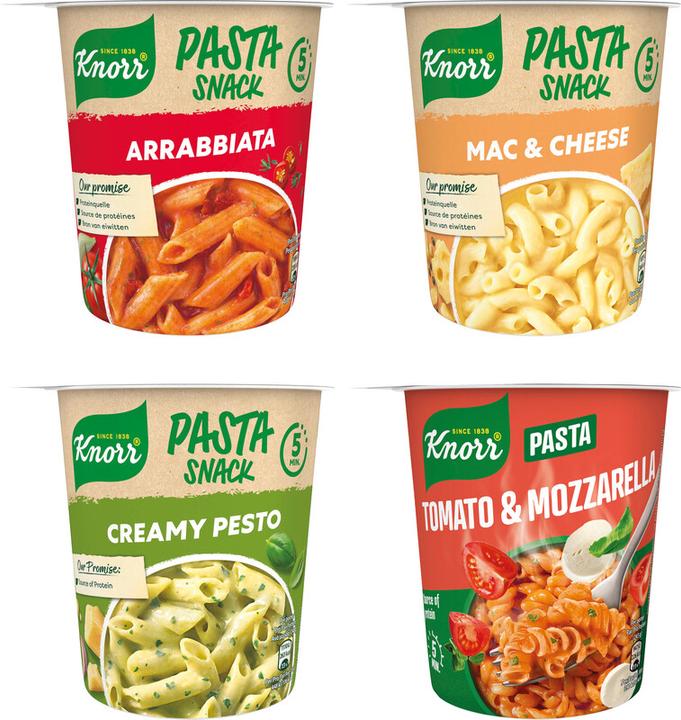 Image du produit Knorr Pasta Snack Arrabbiata Gobelet, Plat cuisiné instantané avec sauce piquante, prêt en 5 minutes (80 g)