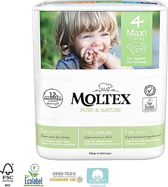 Image du produit Moltex Öko Couches écologiques, Maxi (7-18 kg) (Taille 4, 29 pièce(s))