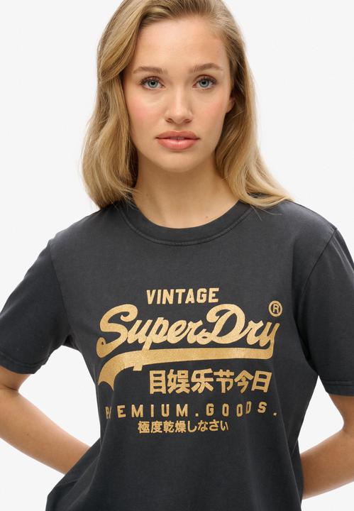 Actual product image Superdry Vl Metallic Relaxed Tee (10XL)