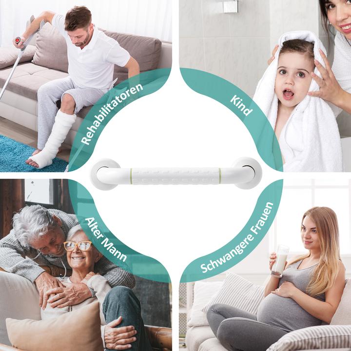 Produktbild Emke Badezimmer-Haltegriff Rutschfest Duschgriff, Bad oder Badewanne, 30cm, Weiss