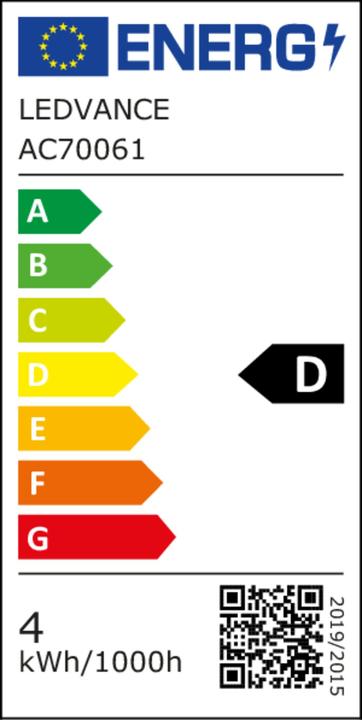 Energy Label Osram LED Leuchtmittel LED Retrofit CLASSIC P 3.4W 840 Frosted E14 Neutralweiss 4099854468278 (E14, 470 lm, 6x)