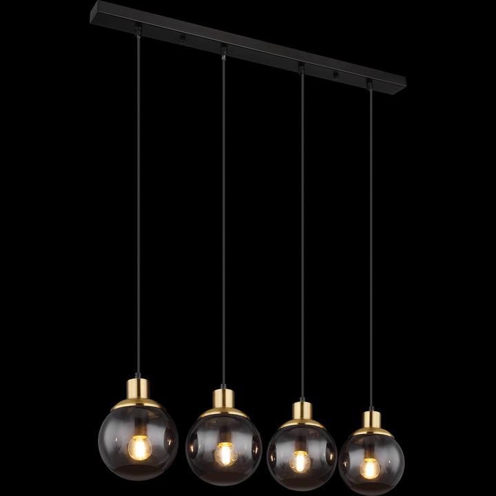 Actual product image Globo Pendant lamp Potter black matt 4xE27 (E27)