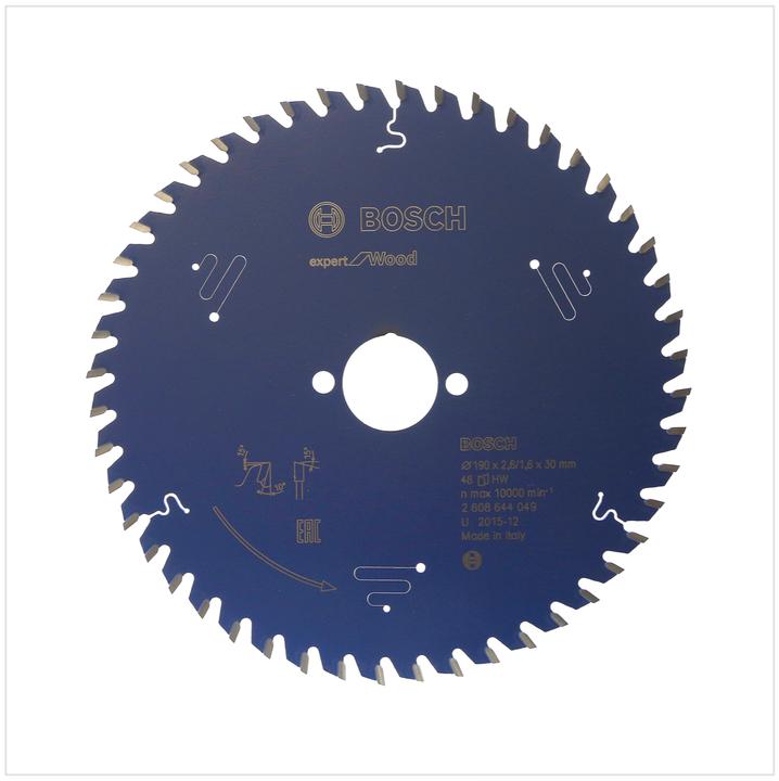 Produktbild Bosch Professional Zubehör Kreissägeblatt Expert for Wood, 190 x 30 x 2,6 mm, 48