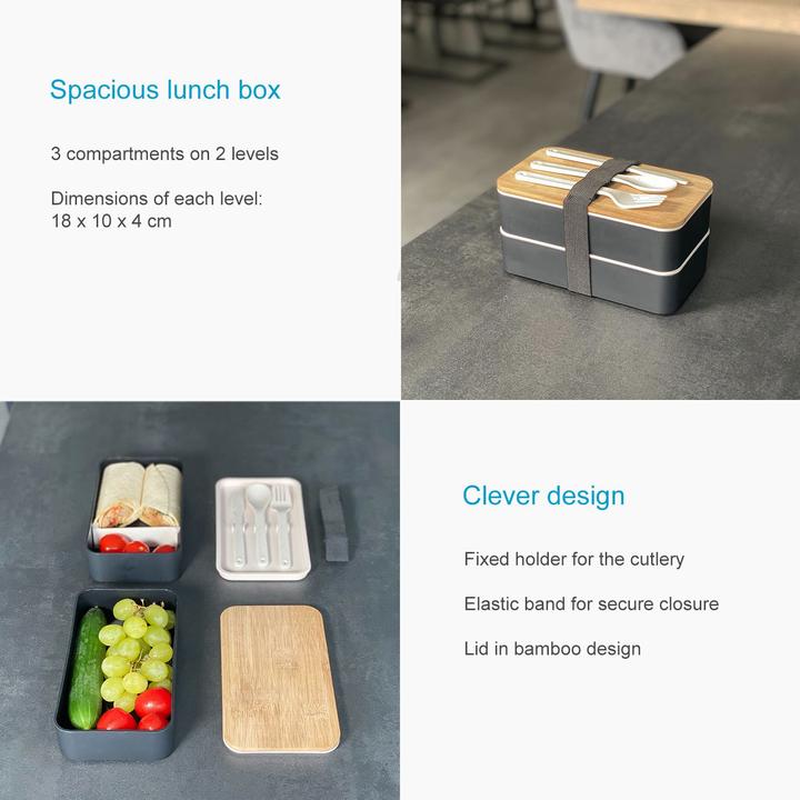 Produktbild Intirilife Bento Box mit 3 Fächern