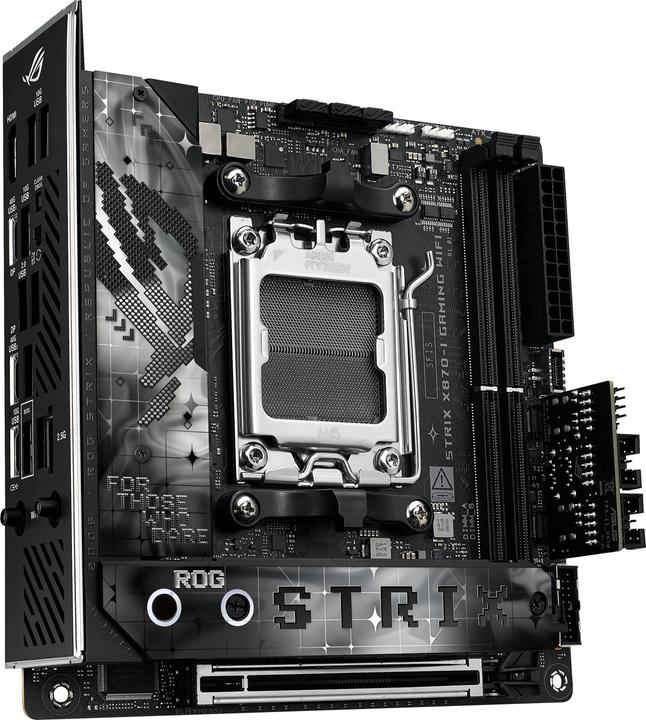 Productafbeelding ASUS ROG STRIX X870-I GAMING WIFI (mITX, X870, AM5, DDR5) (AM5, AMD X870, Mini-ITX)