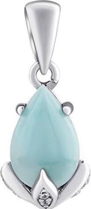 Produktbild Silvego Clarissa Silver Pendant with Genuine Larimar and Brilliance Zirconia JJJ1267PLR