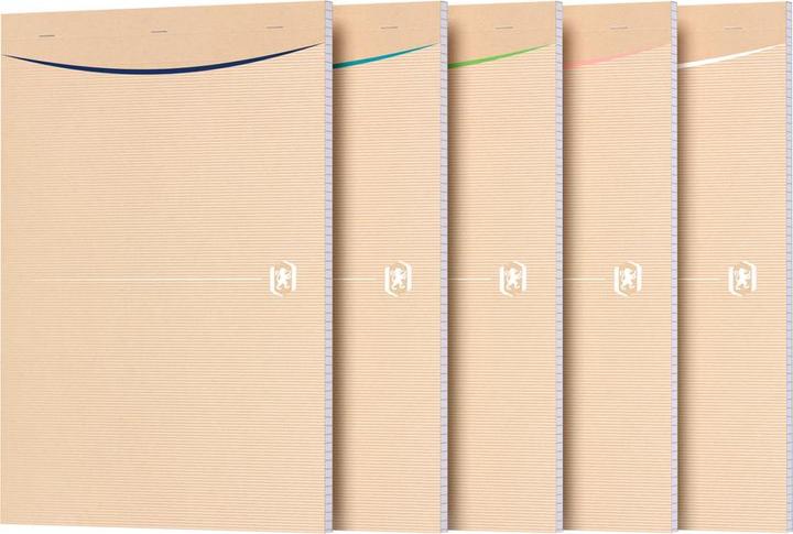 Actual product image Oxford Notepad A4/80BL squared 5mm assorted (210 x 297 mm, Checked, Soft cover)