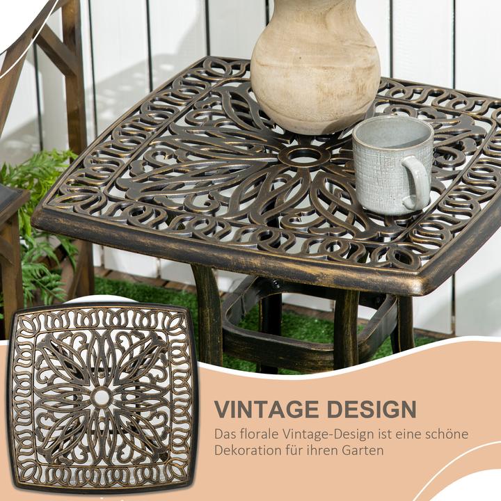 Image du produit Outsunny Table d'appoint avec trou pour parapluie