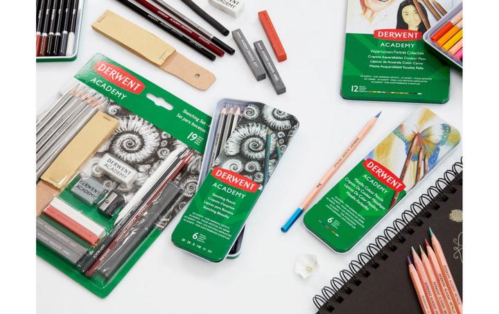 Actual product image Derwent Graphite pencil Sketching Set 6 pieces (2B, 4B, 6B, B, H, HB, 6x)