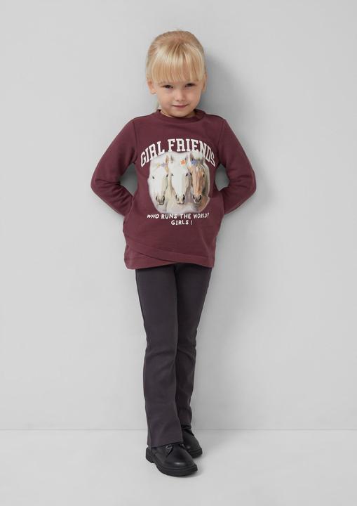 Produktbild s.Oliver Sweatshirt Sweatshirt mit überlappendem Saum und kuscheliger Innenseite (98)