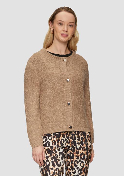 Produktbild s.Oliver Strickjacke Strickjacke aus Bouclé im Wollmix (48)