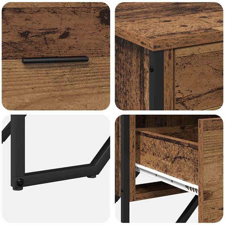 Produktbild VidaXL Kommode Altholz 91x35.5x74.5 cm Holzwerkstoff (91 x 35.5 x 74.5 cm)