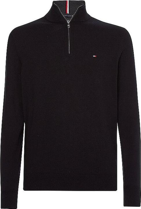 Immagine prodotto Tommy Hilfiger Pima CTN Cashmere Pullover Zip Mock Black (S)
