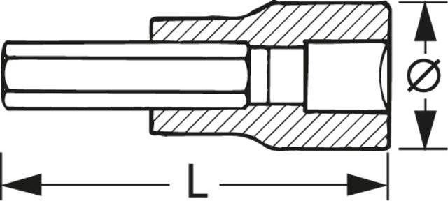 Actual product image Stahlwille Socket wrench bit insert 1/2″ M10