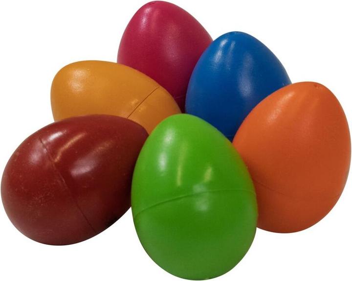 Produktbild Betzold Musik 6er-Satz Schütteleier (gelb, pink, grün, blau, braun und schwarz) (Shaker)