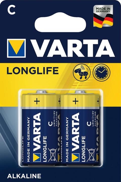 Produktbild Varta VAR Longlife C 2er Blister (2 Stk., C, R14, 7600 mAh)