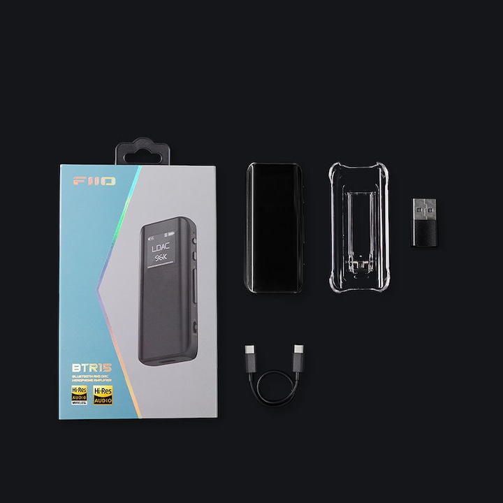 Image du produit FiiO BTR15 (USB-DAC, Écran, commutateur de gain, Micro, Réglage du son, Bluetooth)