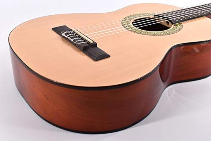 Produktbild Akustik-Gitarren-Set mit Konzertgitarre, Tasche, Buch, Stimmgerät und Plektrum für Anfänger (Konzertgitarren Set)