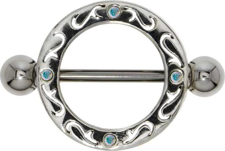 Immagine prodotto Bijouteria Piercing petto (Acciaio chirurgico 316L, Vetro (di orologio), Argento 925)