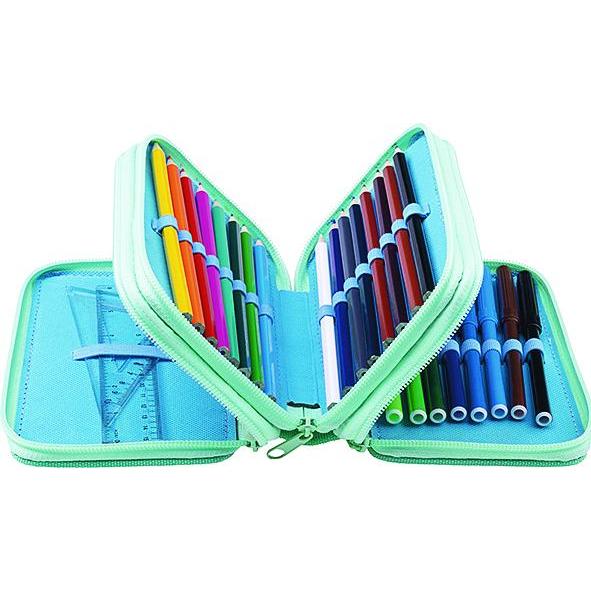 Thumbnail - Gimboo, Etui, Schulmäppchen, mit ausstattung, 3 fächer, farben mix